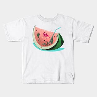 Watermelon Fish Kids T-Shirt